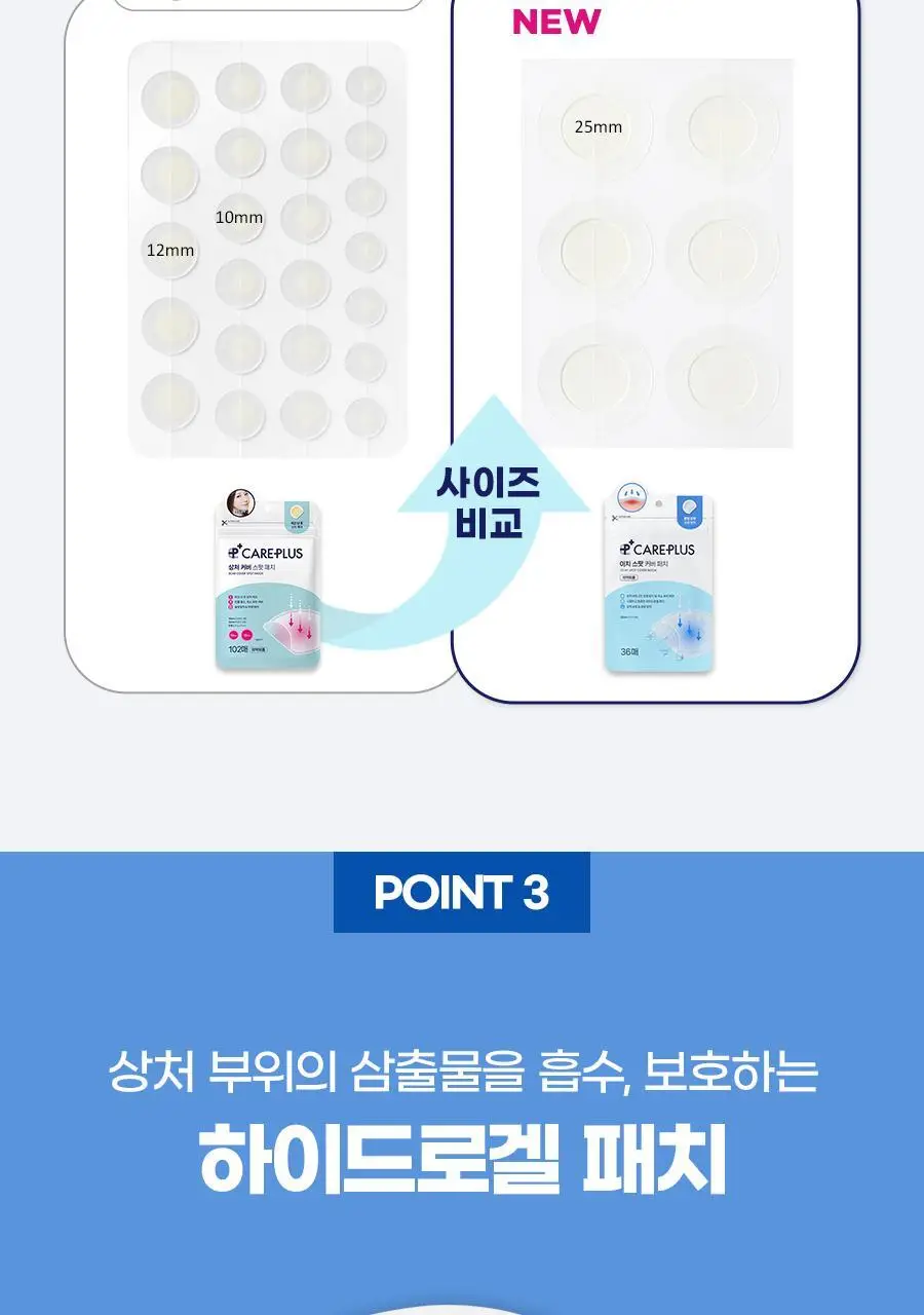 [물린 상처 보호&긁음 방지]케어플러스 이치 스팟 커버 패치 36매 상세페이지 8